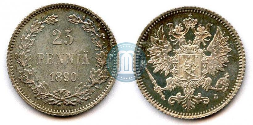 Picture 25 pennia 1890 year L 