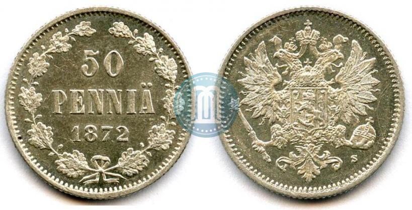 Фото 50 пенни 1872 года S 