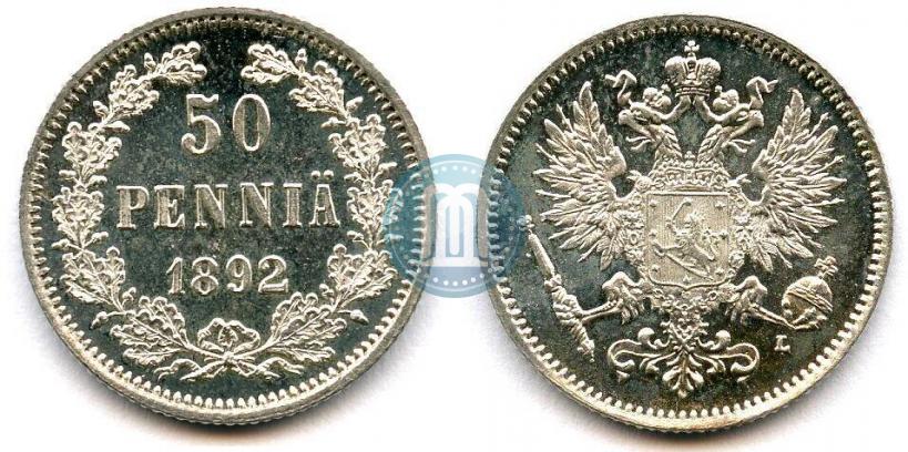 Picture 50 pennia 1892 year L 