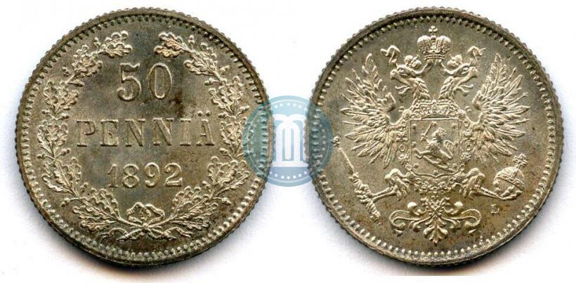 Picture 50 pennia 1892 year L 