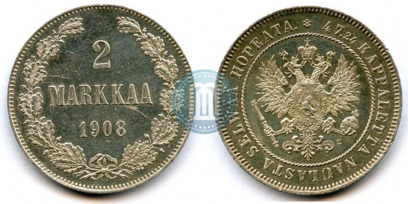 Picture 2 markkaa 1908 year L 