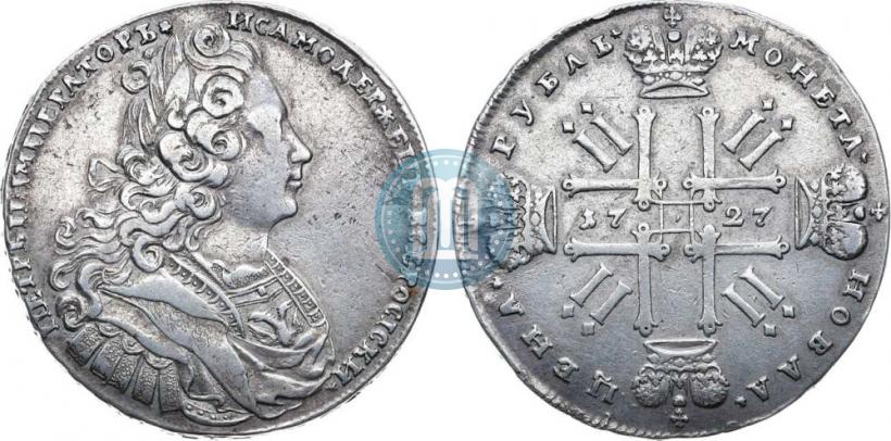 Picture 1 rouble 1727 year  "Moscow type"