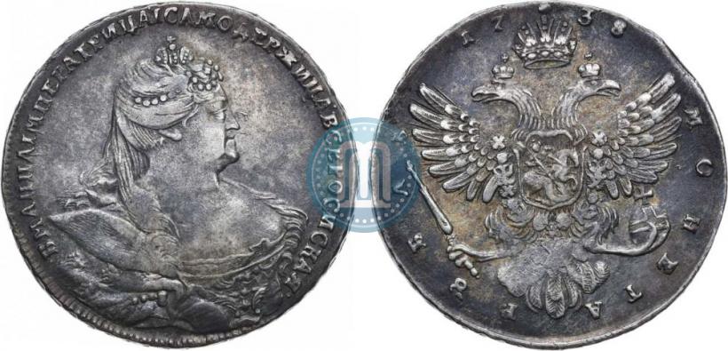 Picture 1 rouble 1737 year  "Moscow type"