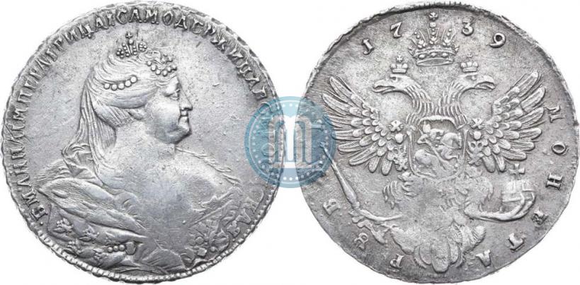 Picture 1 rouble 1739 year  "Moscow type"