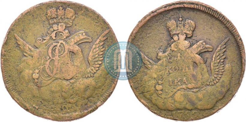 Фото 1 копейка 1755 года  