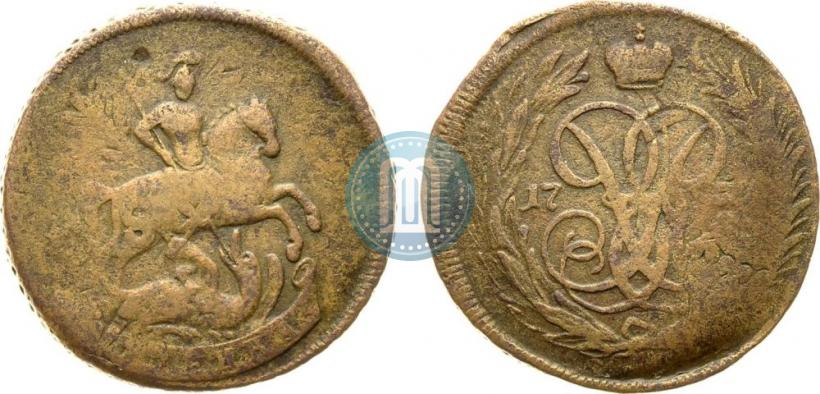 Picture 1 kopeck 1757 year  
