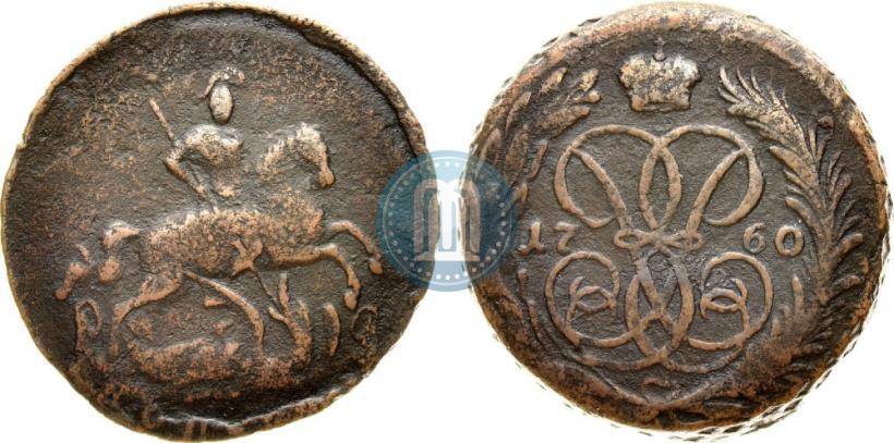 Picture 1 kopeck 1760 year  