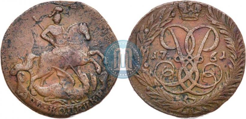Picture 2 kopecks 1761 year  "Nominal under St. George"