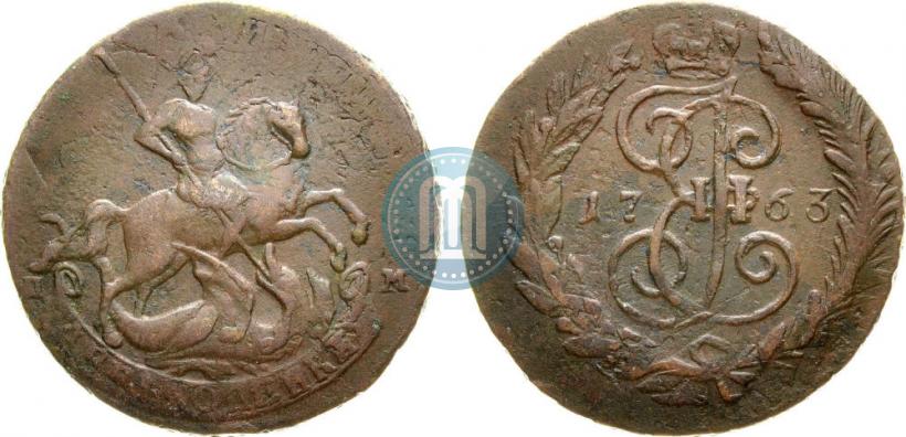 Picture 2 kopecks 1763 year СПМ 