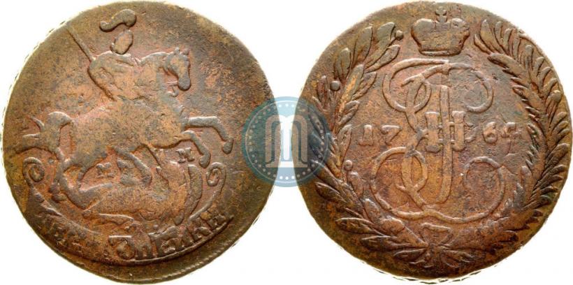 Фото 2 копейки 1764 года ММ 