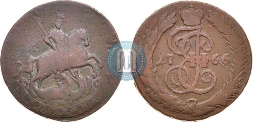 Picture 1 kopeck 1766 year СПМ 