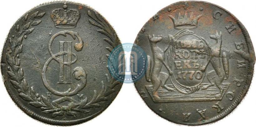 Picture 5 kopecks 1770 year КМ 