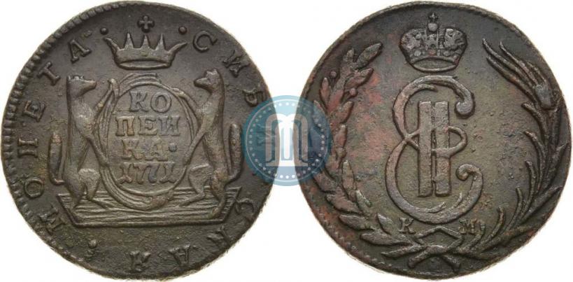 Picture 1 kopeck 1771 year КМ 