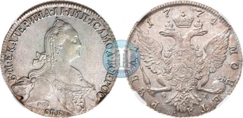 Picture 1 rouble 1774 year СПБ-ФЛ 