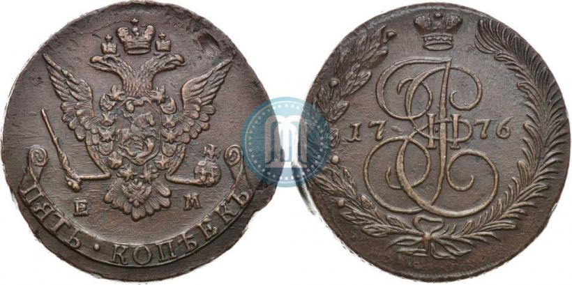 Picture 5 kopecks 1776 year ЕМ 