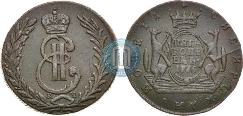 Фото 5 копеек 1776 года КМ 