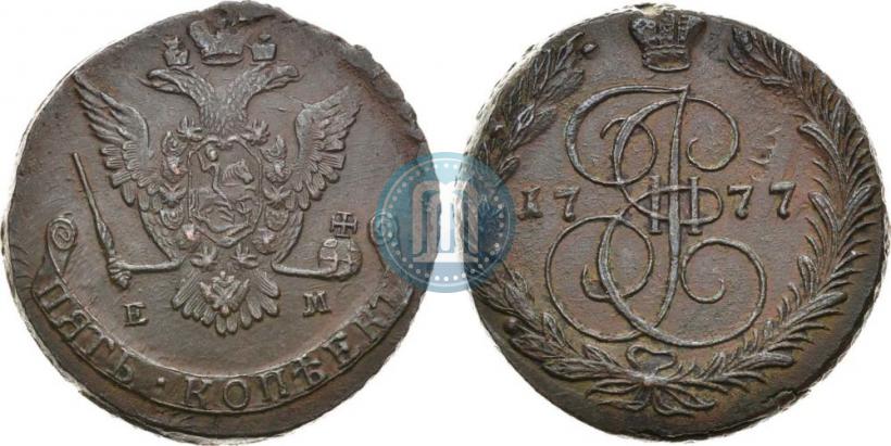 Picture 5 kopecks 1777 year ЕМ 