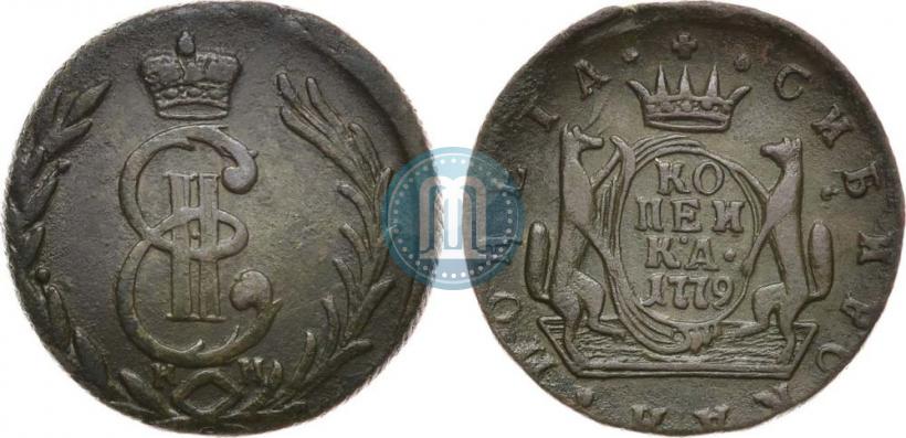 Picture 1 kopeck 1779 year КМ 