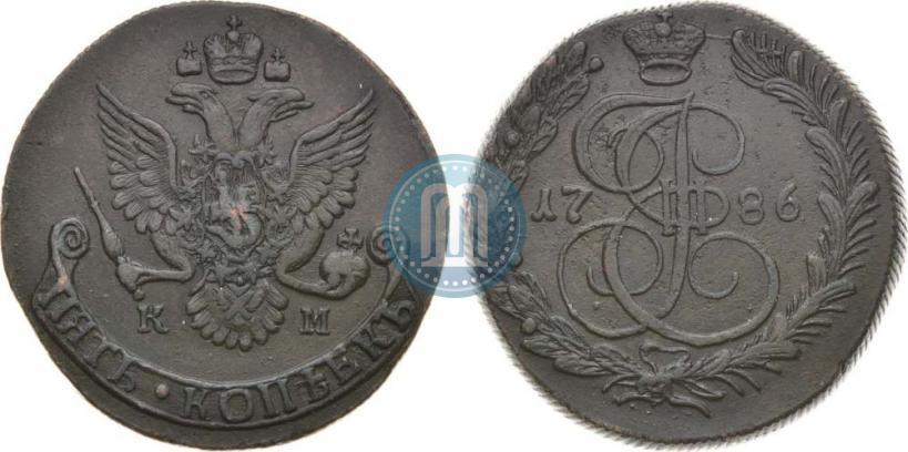 Picture 5 kopecks 1786 year КМ 