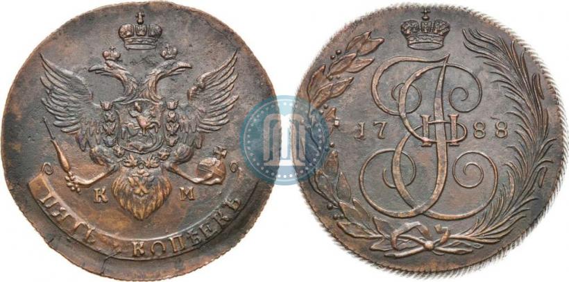 Picture 5 kopecks 1788 year КМ 