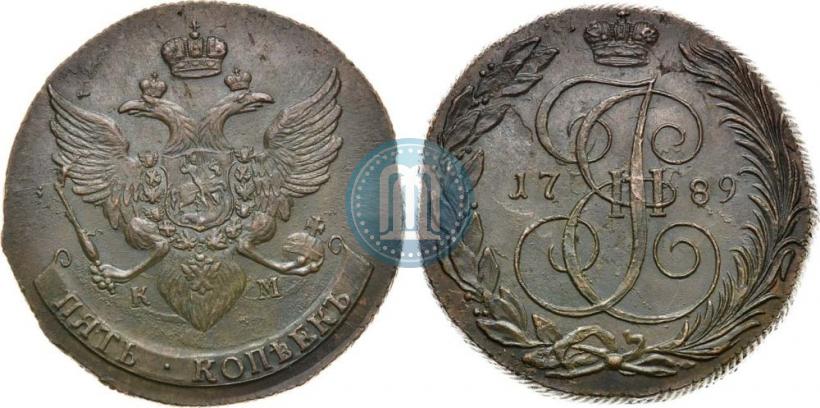 Picture 5 kopecks 1789 year КМ 