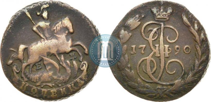 Фото 1 копейка 1790 года ЕМ 