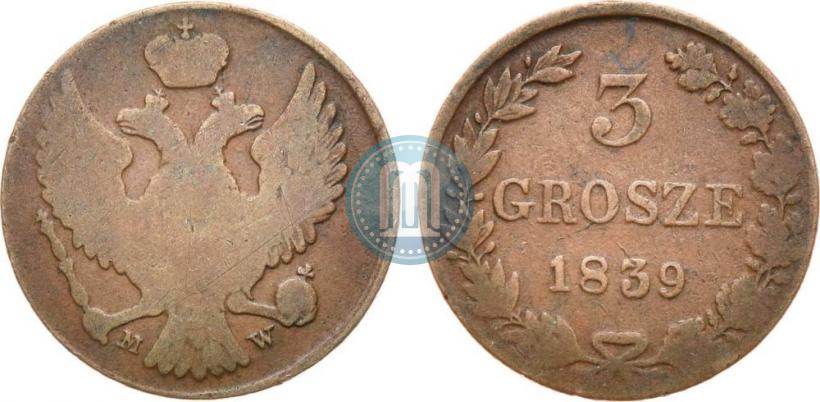 Picture 3 grosze 1839 year MW 