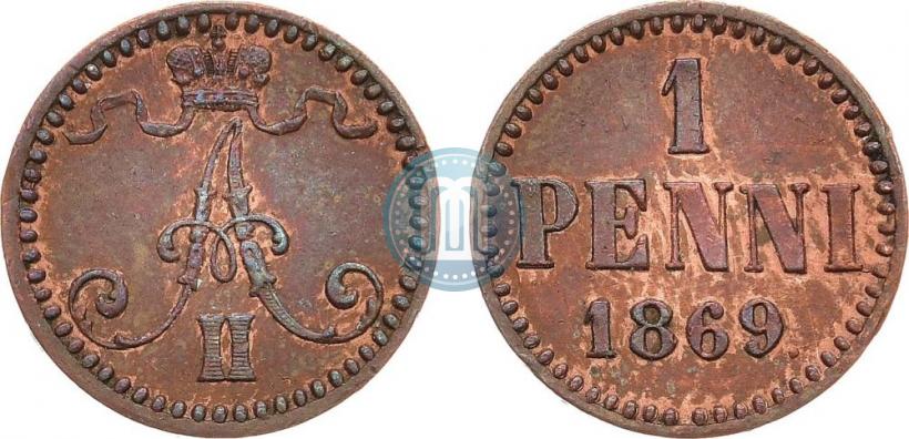 Picture 1 penni 1869 year  