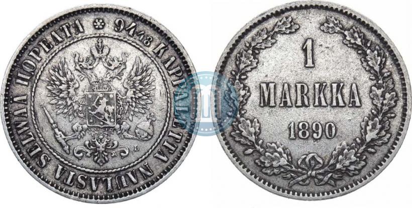 Picture 1 markka 1890 year L 