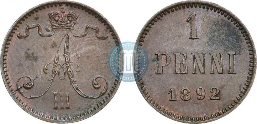 Picture 1 penni 1892 year  
