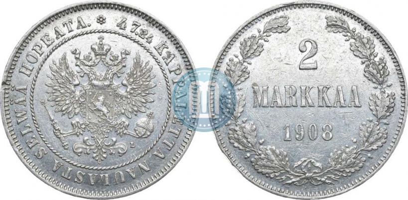 Picture 2 markkaa 1908 year L 