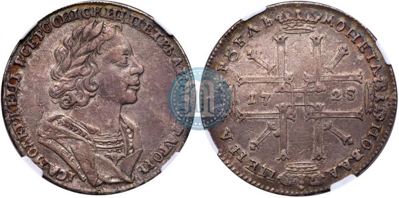 Picture 1 rouble 1725 year OK "Portrait in ancient armour"