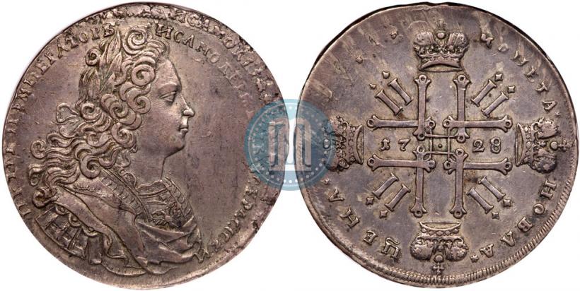 Picture 1 rouble 1728 year  "Type of 1727"