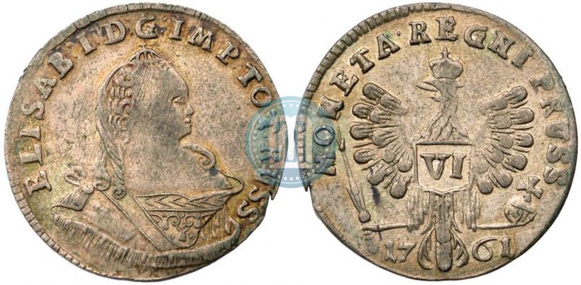 Picture 6 groszy 1761 year  