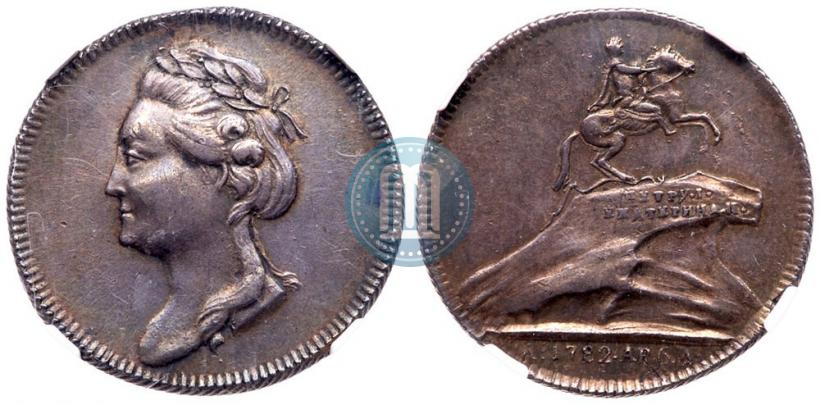 Picture Token Coin 1782 year  "Monument to Peter the Great in Saint-Petersburg"