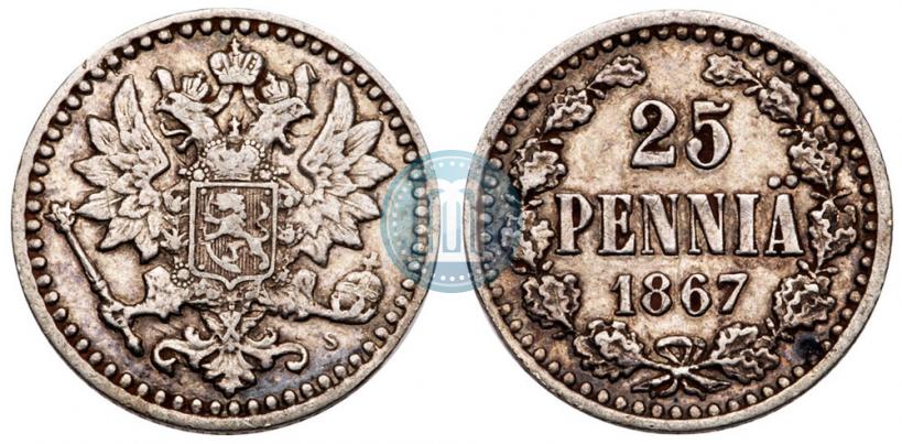 Picture 25 pennia 1867 year S 