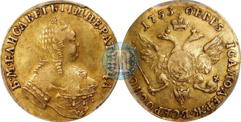 Picture 1 ducat 1753 year  "Eagle on the reverse"