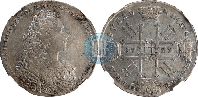 Фото 1 рубль 1729 года  "Тип 1728"