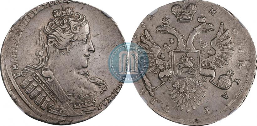Фото 1 рубль 1733 года  