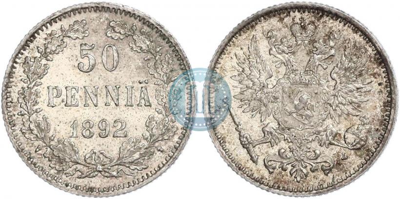 Picture 50 pennia 1892 year L 