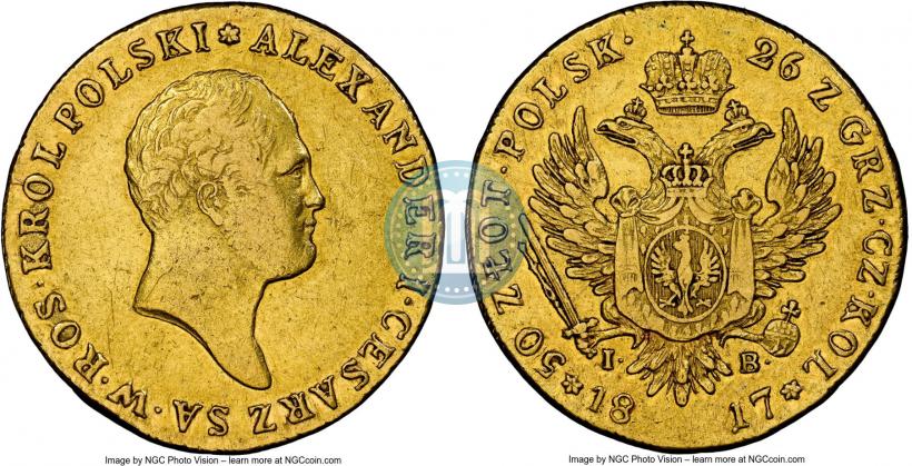 Picture 50 złotych 1817 year IB 