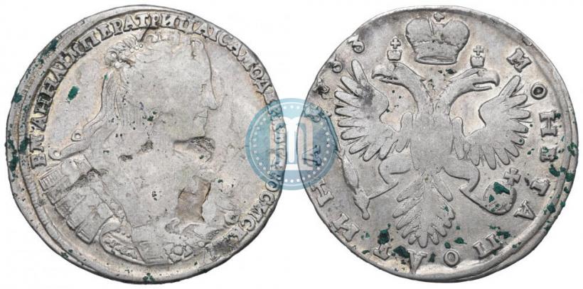 Фото Полтина 1733 года  