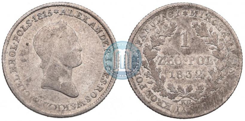 Picture 1 złoty 1832 year KG 