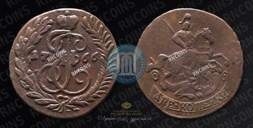 Picture 2 kopecks 1766 year ММ 