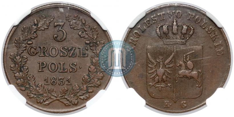 Picture 3 grosze 1831 year KG "Polish uprising"