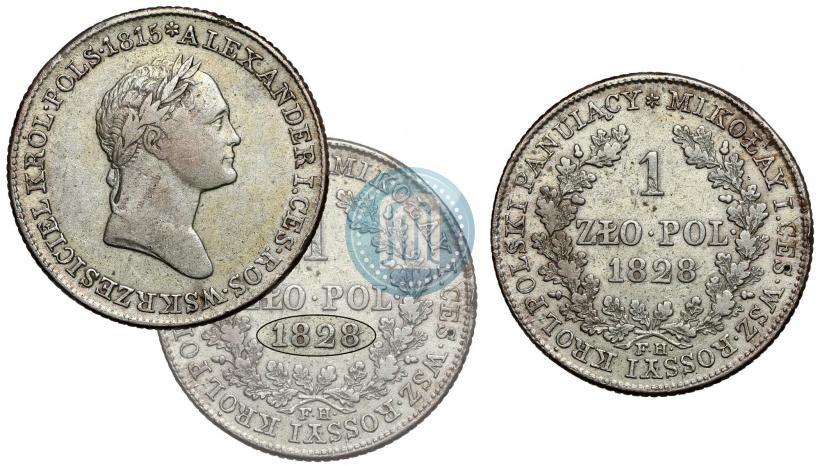 Picture 1 złoty 1828 year FH 