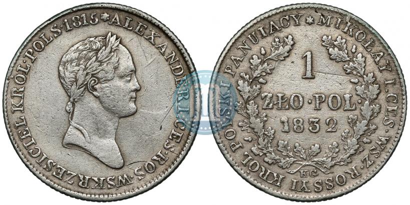 Picture 1 złoty 1832 year KG 