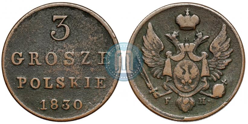 Picture 3 grosze 1830 year FH 