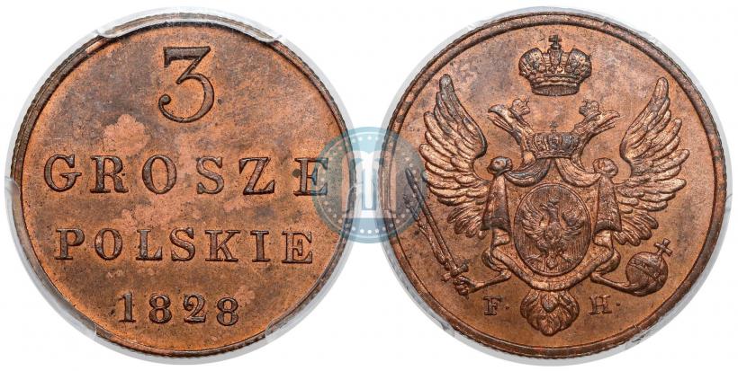 Picture 3 grosze 1828 year FH 