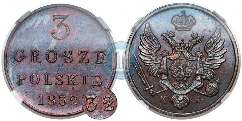 Picture 3 grosze 1831 year KG 
